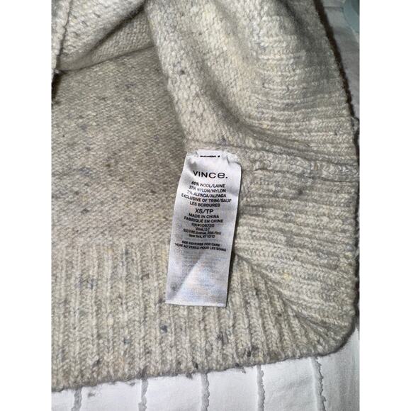Vince Alpaca Wool Blend Funnel Neck Sweater Women's XS Quiet Luxury Timeless - Picture 6 of 16